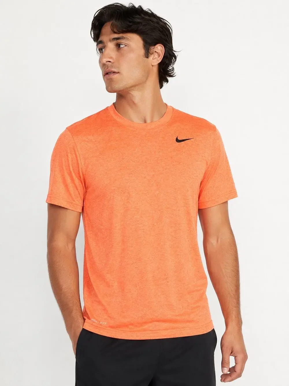 Nike Dri-FIT Men’s M Orange Heather Swoosh Short Sleeve Performance Tee